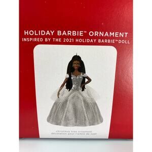 Hallmark Keepsake Christmas Ornament 2021 Black Holiday Barbie Doll